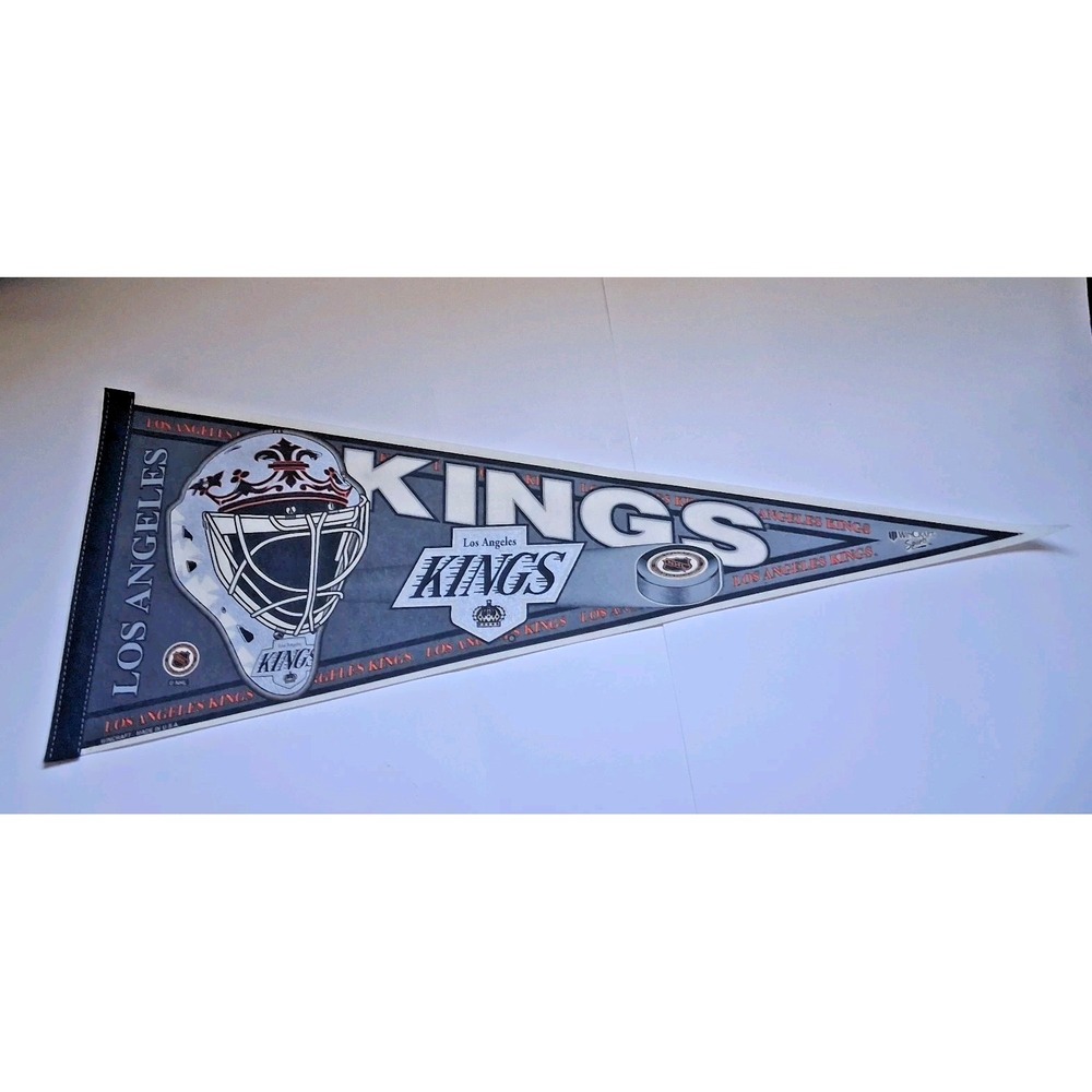 RARE VTG NHL Los Angeles LA Kings Win Craft 12"x30" Pennant-USA 90's